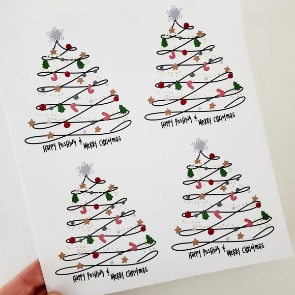 LB049 STICKERS Merry Poshmas Custom Poshmark Holiday Stickers Perosnalizable - Picture 5 of 8
